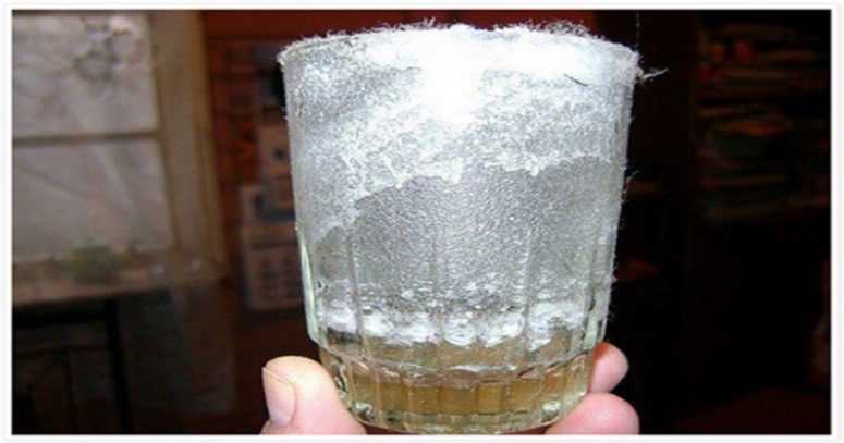 Поставьте дома стакан с водой, солью и уксусом. Через сутки вы увидите то, что скрыто от ваших глаз